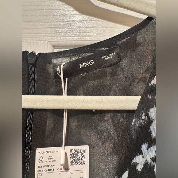 Mango Faux Wrap Midi Dress - Large - Picture 8 of 12